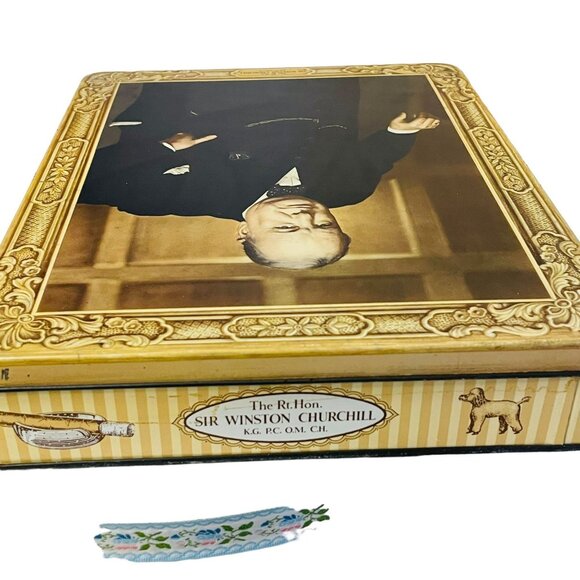 Sir Winston Churchill Collectible Tin Box 10 1/2" x 8 1/2" - Picture 5 of 6